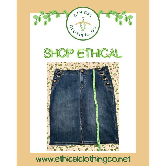 Chico's Denim Skirt Size: 2 - Picture 1 of 5